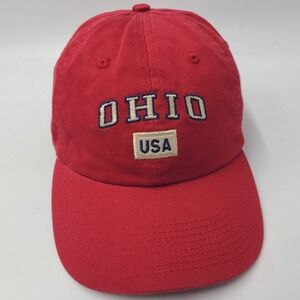Ohio‎ Hat Strapback Perrin Red USA Logo Casual Travel Souvenir Cotton Dad Men